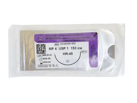 Моносорб фиолетовый, МР(4) USP(1), длина 150 см, игла колющая HR-45, петля, 1/2 окружности, Россия (ООО "Линтекс") 32040A451500