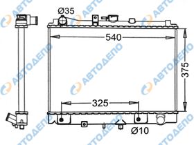 Радиатор охлаждения двигателя. MAZDA BONGO SF28M, SF29M MA-0137-32-AT