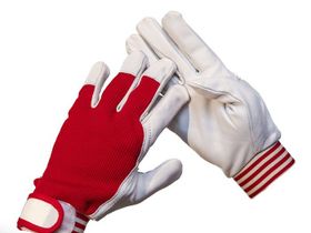 Перчатки кожанные, комбинированные XL Китай