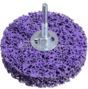 Обдирочный круг Коралл на дрель со шпиделем фиолетовый 100мм Китай