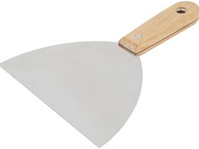 Шпатель металлический (нерж), деревянная ручка 180мм Китай