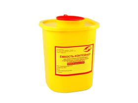 Емкость-контейнер МК-01-"МедКом" класса Б, 1,5 л для сбора острого инструментария, одноразовый, Россия (НПФ "МедКом")