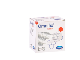Лейкопластырь (пластырь) Omnifix elastic 5*1000 см гипоаллергенный из нетканного материала, белый, Германия (Paul Hartmann AG) 9006023