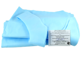 Фартук хирургический длина 110 см нестерильный, ламинированный спанбонд плотность 40 г/м2 (голубой), 10 шт/упаковка, Россия (Гекса-нетканые материалы)