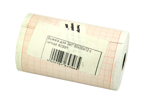 Бумага для ЭКГ (лента диаграммная из термобумаги) 80*30*12 сетка наружу, Россия 4030/1