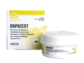 Паста Парасепт для временного пломбирования или для компресса лечебно-защитного при локальной форме пародонтита, 60 г, Россия (ЗАО "ОЭЗ "ВладМиВа")