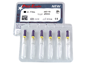 Про-Эндо Хедстрем Файлы бурав корневой ручной (Pro-Endo H-Files) №10, длина 25 мм, 6 шт/упаковка, Германия (VDW GmbH) V200607025010