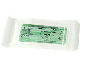 Капроаг (нить хирургическая капроновая антимикробная с хлоргексидином биглюконатом) EP(4), USР(1), длина 75 см, игла колющая HR35, 1/2 окружность, Россия (ООО "Репромед")