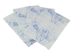 Салфетка-нагрудник JNB 33*45 см медицинская с рисунком "Зуб" (цвет рисунка синий), целлюлоза+полиэтилен, 500 шт/упаковка, Соединенное Королевство (JNB Estate LLP) 11092