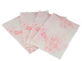 Салфетка-нагрудник JNB 33*45 см медицинская с рисунком "Зуб" (цвет рисунка розовый), целлюлоза+полиэтилен, 500 шт/упаковка, Соединенное Королевство (JNB Estate LLP) 11093