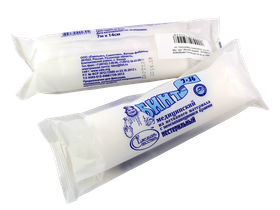 Бинт медицинский 7*14 из нетканого материала с неосыпающимися краями нестерильный, 30 г/м2, индивидуальная упаковка, Россия (ООО "Емельянъ Савостинъ. Ватная фабрика")