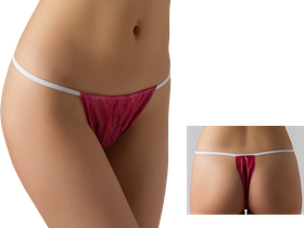 Трусы-бикини женские, из нетканого материала спандбонд (бордовые), размер 44-48, 25 шт/упаковка (штучная укладка), Россия (Акционерное общество "Чистовье") 01-553