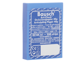 Бумага артикуляционная Бауш ВК 61 (40 мкм), синяя, 200 листов (пластиковый бокс), Германия (Dr. Jean Bausch GmbH &Co. KG)
