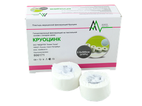 Пластырь Круоцинк 2,5*500 см фиксирующий медицинский, 12 рулона/упаковка, Китай (WAYSON Medical Co., Ltd.) 806171