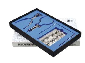 Комплект "Раббер Дам" Set, 8 креплений+4 инструмента, Пакистан (Medenta Instruments Co) 129-Set