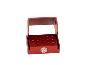 Подставка для инструментов, для 10 инструментов FG и 5 инструментов для углового наконечника, из анодированного алюминия, цвет - красный, Германия (Gebr. Brasseler GmbH &Co. KG) A100R000