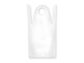 Фартук полиэтиленовый 81*125 см, ПНД, белый, 50 шт/упаковка, Россия (ООО "Амарант")