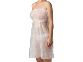 Пеньюар на резинке по декольте 140*75 см, из нетканого материала спанбонд (белый), 10 шт/упаковка, Россия (Акционерное общество "Чистовье") 01-656