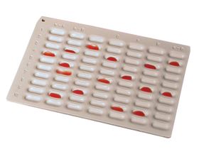Планшет для (определения) типирования групп крови на 70 лунок овальной формы, эмалированный алюминий (10 исследований), Россия (Гем) 590001