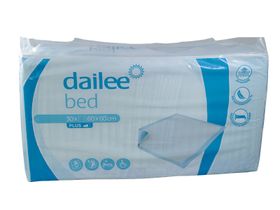 Пеленка впитывающая "Dailee Plus" для ухода за лежачими больными, одноразовая,  60*60 см, 30 штук в упаковке, Россия (ООО "Хайджин текнолоджиз")