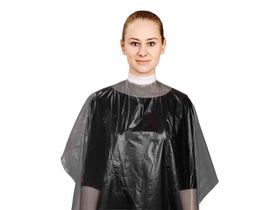 Пеньюар Стандарт 160*100 см, материал - полиэтилен (черный), 50 шт/упаковка, Россия (Акционерное общество "Чистовье") 603-181