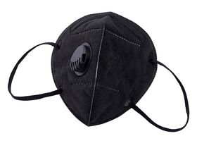 Респиратор защитный с клапаном, цвет черный, в индивидуальной упаковке, Китай