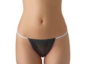 Трусы-бикини женские, из нетканого материала спандбонд (черные), размер 44-48, 25 шт/упаковка (штучная укладка), Россия (Акционерное общество "Чистовье") 603-122