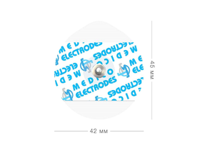 Электрод для ЭКГ MSGLT-08G одноразовый с кнопочным коннектором, твердогелевый, размер 45х42 мм., 50 шт/упаковка, Индия ("Medico Electrodes International Ltd")