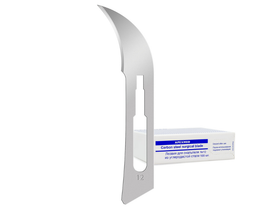 Лезвие для скальпеля одноразовое Apexmed №12 из углеродистой стали, 100 шт/упаковка, Индия ("Aditya Dispomed Products Private Limited") 0601-01-12