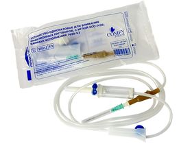 Устройство одноразовое для вливаний инфузионных растворов, с иглой ECO-IV20,  21G (0,8*38 мм) Comfy Touch, 45 штук в упаковке, Китай ("Цзянсу Чжиюй Медикал Инструмент Ко., Лтд") IV20-V3