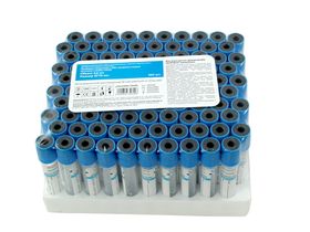 Пробирка вакуумная 3,6 мл, размер 13х75 мм, с 3,8% цитратом натрия, (материал колбы - ПТЭФ), 100 штук/упаковка, Китай ("Тайчжоу Хонод Медикал Ко., Лтд.") HD1135