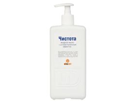 Чистота жидкое мыло с антибактериальным эффектом, 0,5 л (диспенсер), Россия (ООО "Полисепт")