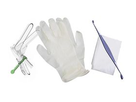 Набор изделий гинекологических для забора отделяемого шейки матки и влагалища одноразовый стерильный "Фемина" (зеркало по Куско, перчатки, салфетка, ложка Фолькмана), размер M, 60 наборов/упаковка, Россия (ДиаКлон) 405M0028FC