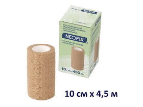 Бинт медицинский NEOFIX Band-LF 10*450 см самофиксирующийся эластичный нестерильный на нетканой основе, без латекса, индивидуальная упаковка, Китай ("Чжэцзян Кэкан Медикал Текнолоджи КО., ЛТД")