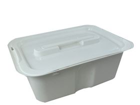 Емкость-контейнер полимерный для дезинфекции и предстерилизационной обработки медицинских изделий ЕДПО-5 по ГИКС.942711.110 ТУ, цвет белый, Россия 14607