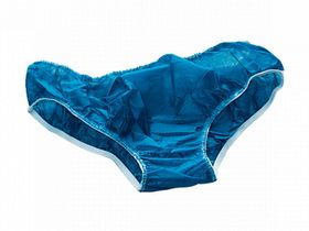 Трусы мужские (плавки) "Ван Тач", синие одноразовые из нетканного материала спанбонд, штучная укладка, Россия (ООО "Ван Тач") 01-041