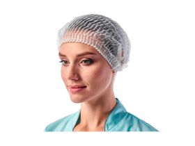 Шапочка медицинская "Unite-Шарлотта" одноразовая,нетканного материала СМС, с одной резинкой, 12 гр/м2, цвет белый, 100 штук/упаковка, Россия (ООО "Юнт-Прод") 12UNT007ШR1БЕЛ