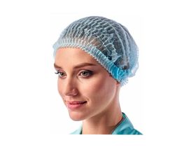 Шапочка медицинская "Unite-Шарлотта" одноразовая,нетканного материала СМС, с одной резинкой, 12 гр/м2, цвет голубой, 100 штук/упаковка, Россия (ООО "Юнт-Прод") 12UNT007ШR1ГЛУБ