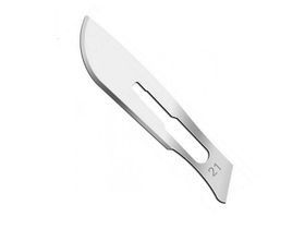 Лезвие хирургическое стерильное однократного применения "Ensent" №21, стерильный, углеродистая сталь, 100 штук в упаковке, Китай (Yancheng Huida Medical)