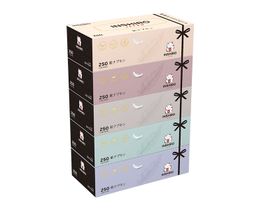 Салфетки бумажные INSHIRO, серия "SilkFlower" Elite collection двухслойные, 250 шт/упаковка, Китай SF402