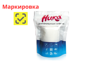 Салфетки дезинфицирующие "Ника" (сменный блок), 80 шт/упак, Россия