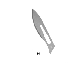 Скальпель хирургический №24, стерильный, углеродистая сталь, 10 штук в упаковке, Китай (Yancheng Huida Medical)