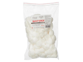 Шарики ватные №100 (50 г) медицинские стерильные (для станций переливания крови), Россия (ООО "Емельянъ Савостинъ. Ватная Фабрика")