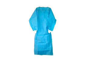 Халат хирургический длина 140 см стерильный с защитой, ламинированный спанбонд Tutami Span L плотность 42 г/м2, рукав на манжете, размер 52-54 (голубой), Россия (Гекса-нетканые материалы)