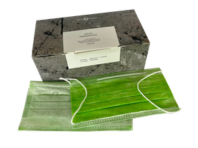 Маска медицинская "Dental Formula" из нетканного материала, одноразовая 3-х слойная на резинке, цвет зеленый, 50 шт/упаковка, Россия (ООО "Маска")