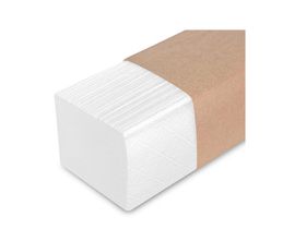 Полотенца бумажные листовые V-сложение однослойные 23*21 см, 250 листов/упаковка (белые, целлюлоза повышенной впитываемости),  Россия (ООО "Бумага Сити-Опт") БС-1-250-VП