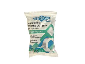Лейкопластырь "Master Uni" медицинский фиксирующий на тканевой основе, размер 3х500 см., Россия (ООО "Хелслаб")