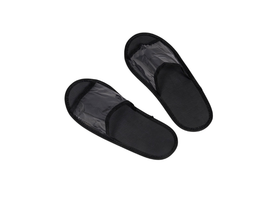 Стельки (тапочки) для душа с прозрачным верхом, подошва ЭВА, верх - ПВХ, окантовка - спабонд, черные, 25 пар/упаковка, Россия (Акционерное общество "Чистовье") 609-537