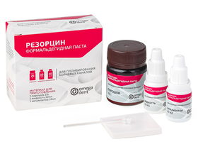 Резорцин формальдегидная паста для пломбирования корневых каналов, 25 г+10 + 10 мл, Россия (ООО "НКФ Омега-Дент")
