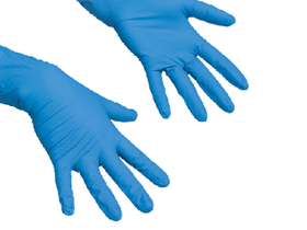 Перчатки резиновые многоцелевые, голубые, размер M, с маркировкой "Vileda Professional" (100156) 100753